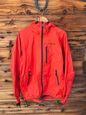 MOONSTONE | Men's Red Orange Hooded Windbreaker Jacket L
